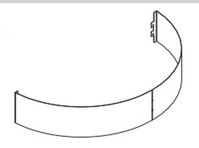 Цоколь торцевой для островного стеллажа UCGE