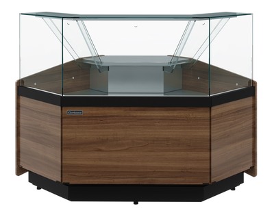 Кондитерская нейтральная витрина Полюс KC80 N-5 (Borneo 2) внешний угол 90°