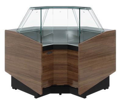 Кондитерская нейтральная витрина Полюс KC80 N-6 (Borneo 2) внутренний угол 90°