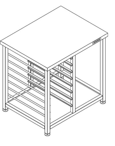 Подставка ПДПп под пароконвектомат 900*800*700 Profi Inox