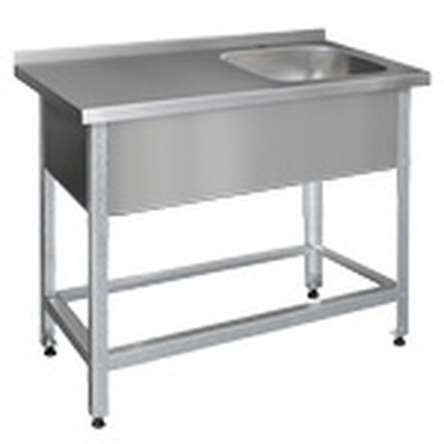 Ванна моечная цельнотянутая Финист ВМЛсц-1 (1200х600х850) с рабочей поверхностью