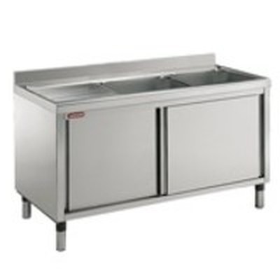 Ванна моечная ANGELO PO двойная LA1624S с левым столом