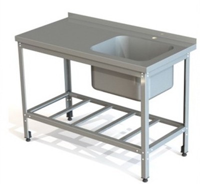 Ванна моечная ВМЦШ 120/70 ЛМ / ПМ (цельнотянутая, пристенная)