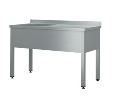 Ванна моечная цельнотянутая ВМПШ1 Л/П (L=1400, S=700) с раб. пов. (борт 40 мм)