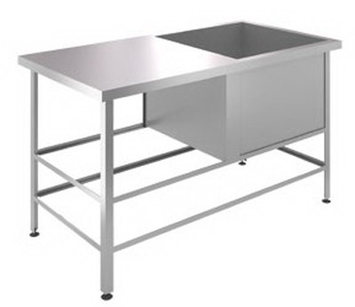 Ванна моечная ВМШЦ Э1П (L=1210) (широкий борт 120 мм)