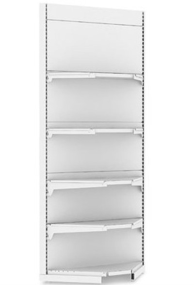 Пристенный стеллаж Eco Line для магазина угловой внутренний H=2250 мм