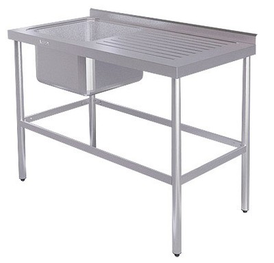 Ванна моечная цельнотянутая ВСМЦ-1/1200Н с правым столом